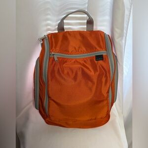L.L.BEAN Orange Personal Organizer Toiletry Bag Medium